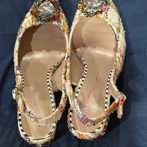 Betsey Johnson Multicolor Embellished Flats